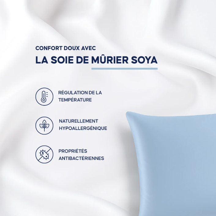 Housse d’Oreiller en Soie Naturelle Sommnys